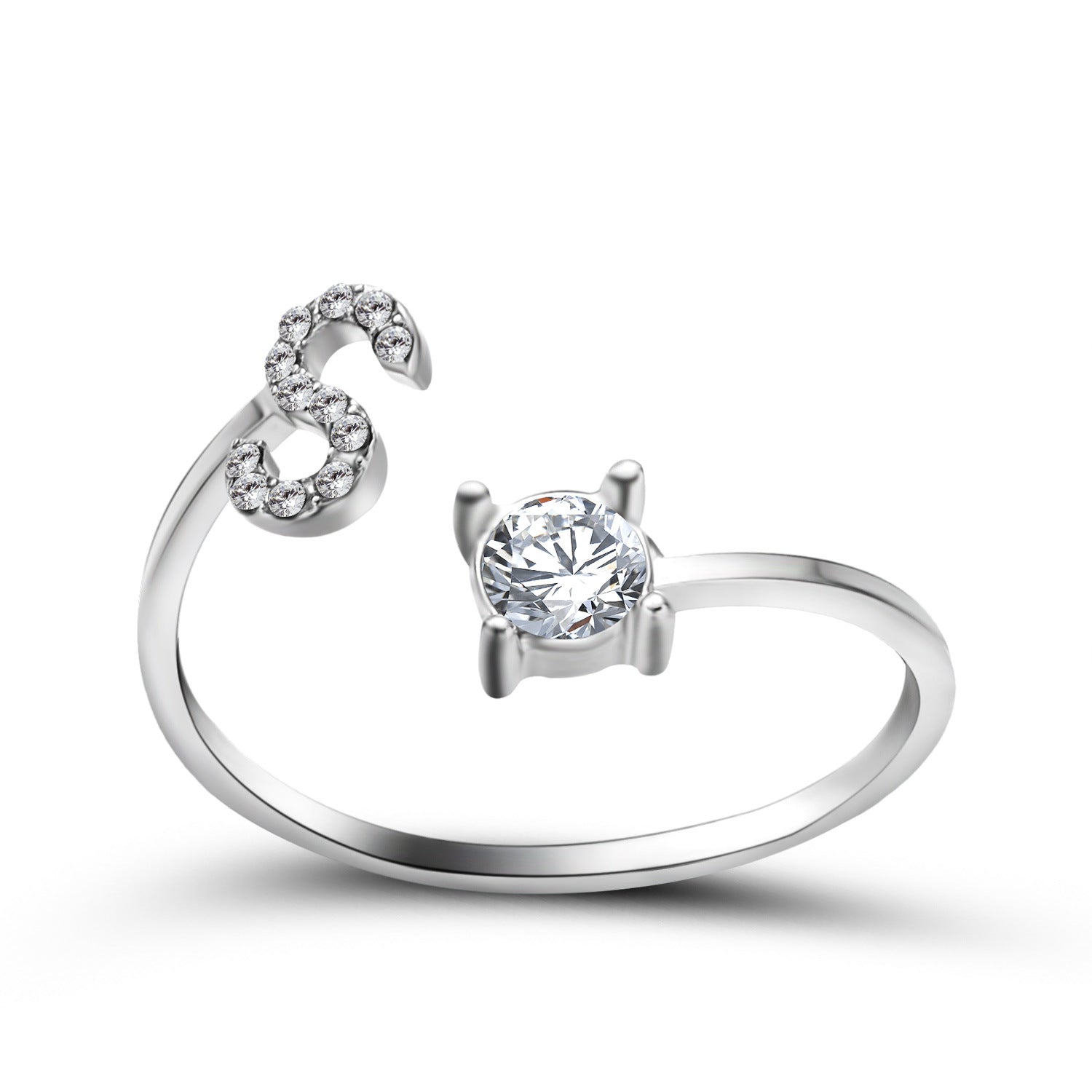 New Design Adjustable 26 Initial Letter Ring Fashion Jewelry For Women Simple Elegant Jewelry New Design Adjustable 26 Initial Letter Ring Fashion Jewelry For Women Simple Elegant Jewelry